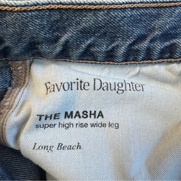Favorite Daughter The Masha Jeans Super High Rise Wide Leg in Long Beach Size 28 - Picture 6 of 11